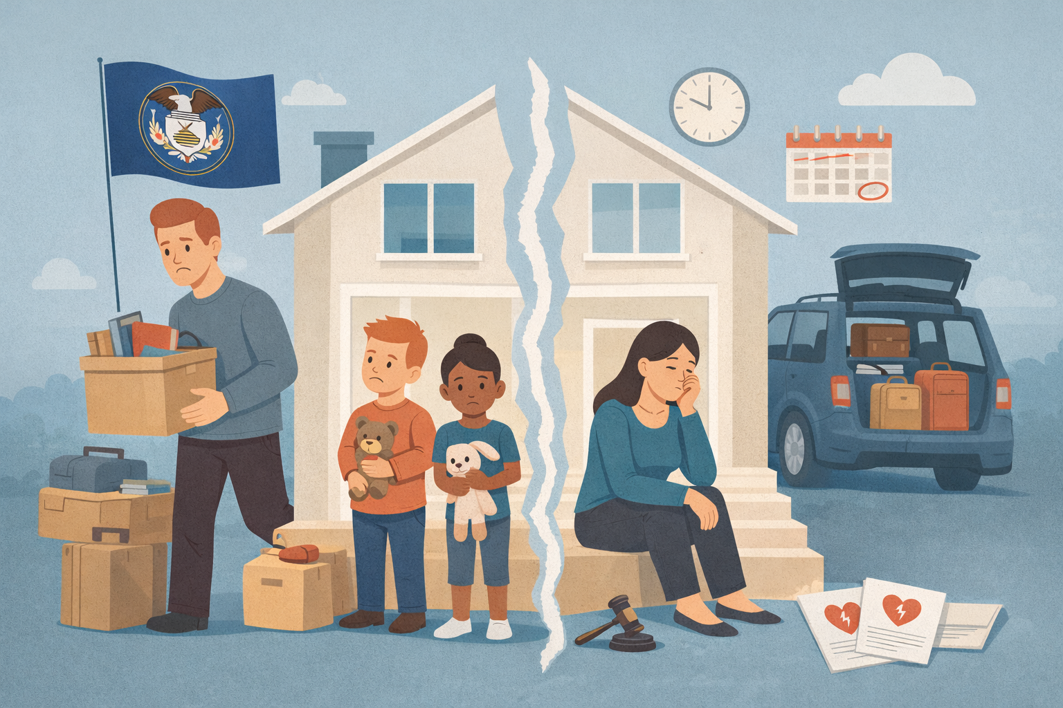 moving out during divorce in utah