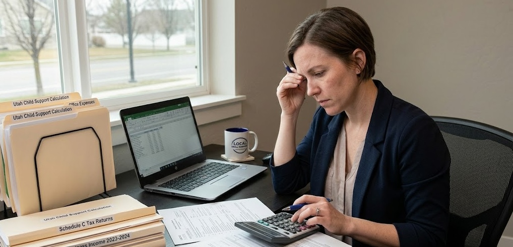 self employed child support Utah